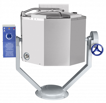 Газовый пищеварочный котел Abat КПГМ-100-ОР с функцией ручного опрокидывания Газовый пищеварочный котел Abat КПГМ-100-ОР с функцией ручного опрокидывания