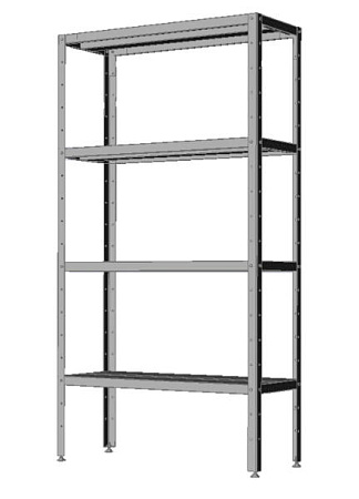 Стеллаж складской из нержавейки Евромаркет СКС00327 Стеллаж складской из нержавейки Евромаркет СКС00327