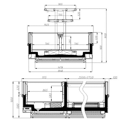 Холодильная бонета Ariada Антей BН 27-180 (торец) Холодильная бонета Ariada Антей BН 27-180 (торец)