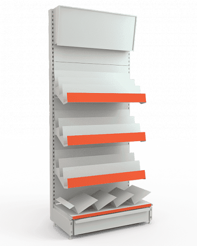 Пристенный стеллаж Евромаркет ПС00101 для журналов Пристенный стеллаж Евромаркет ПС00101 для журналов
