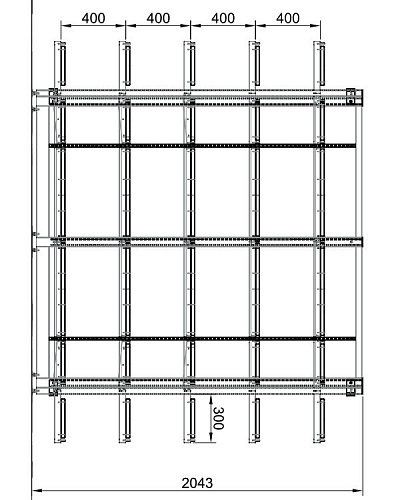 Модуль островной Евромаркет СВ0043 высокий, 4-х секционный Модуль островной Евромаркет СВ0043 высокий, 4-х секционный