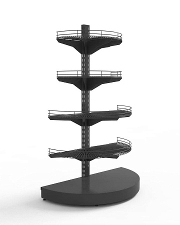 Стеллаж торцевой Евромаркет СС0056 полукруглый Стеллаж торцевой Евромаркет СС0056 полукруглый