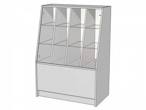 Витрина наклонная с дополнительными стойками Витрина Плюс Д8В-900х500х1250 Витрина наклонная с дополнительными стойками Витрина Плюс Д8В-900х500х1250