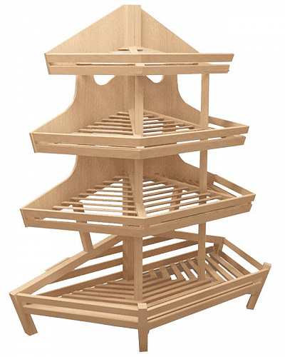 Стеллаж торцевой хлебный Евромаркет Б009 трапециевидный EM-02.209.000 СБ Стеллаж торцевой хлебный Евромаркет Б009 трапециевидный EM-02.209.000 СБ