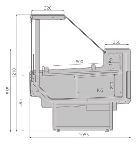 Холодильные витрины Brandford Aurora Slim SQ 190 тепловые Холодильные витрины Brandford Aurora Slim SQ 190 тепловые