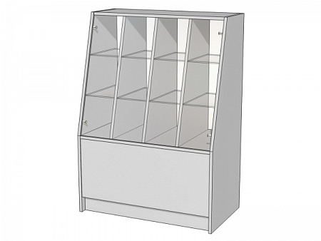 Витрина наклонная с дополнительными стойками Витрина Плюс Д8В-900х500х1250 Витрина наклонная с дополнительными стойками Витрина Плюс Д8В-900х500х1250