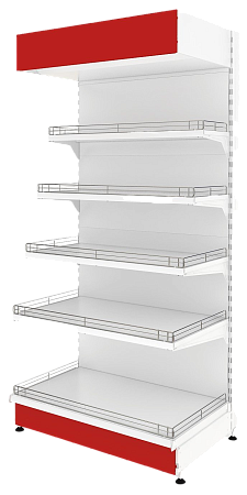 Стеллаж пристенный прямой МХМ Стеллаж пристенный прямой МХМ