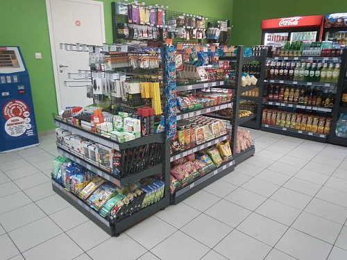 Островной стеллаж Евромаркет СС0051 сетчатый, низкий Островной стеллаж Евромаркет СС0051 сетчатый, низкий