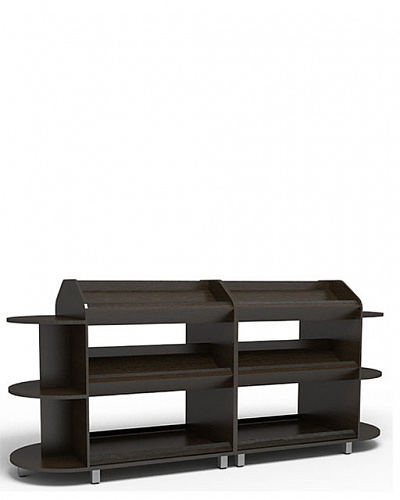 Островной стеллаж Евромаркет ОС00116 из ЛДСП, с полукруглыми полками, для алкоголя Островной стеллаж Евромаркет ОС00116 из ЛДСП, с полукруглыми полками, для алкоголя