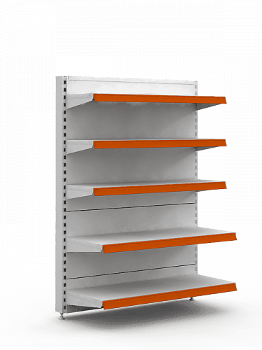 Стеллаж торцевой Евромаркет ТС0019 без базовой полки Стеллаж торцевой Евромаркет ТС0019 без базовой полки