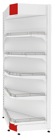 Стеллаж пристенный угловой МХМ Стеллаж пристенный угловой МХМ