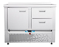 Стол холодильный среднетемпературный Abat СХС-70Н-01 (дверь, ящики 1/2) с бортом