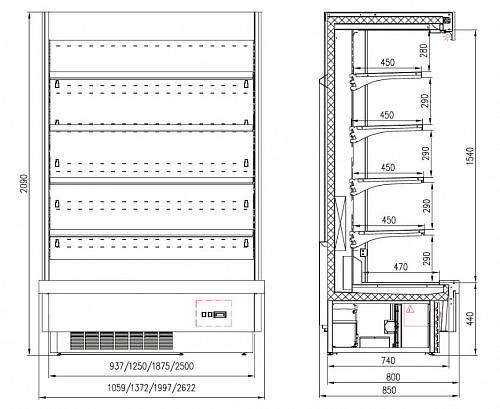 Горка гастрономическая Enteco master ВИЛИЯ СUBE 125П ВC-2.75-41 Горка гастрономическая Enteco master ВИЛИЯ СUBE 125П ВC-2.75-41