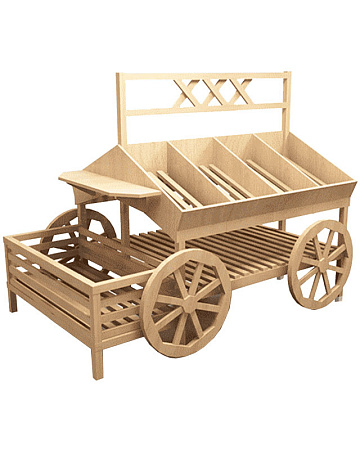 Овощной развал Евромаркет Ф008 в виде телеги EM-02.108.000 СБ Овощной развал Евромаркет Ф008 в виде телеги EM-02.108.000 СБ