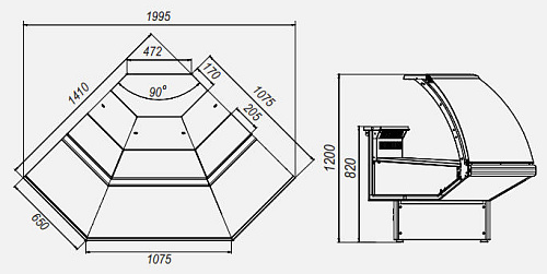 Холодильная витрина МХМ Парабель ВХС-УН Холодильная витрина МХМ Парабель ВХС-УН