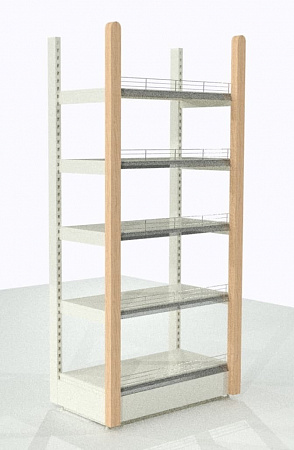 Стеллаж пристенный Евромаркет СА0088 с передней стойкой, без задней стенки Стеллаж пристенный Евромаркет СА0088 с передней стойкой, без задней стенки