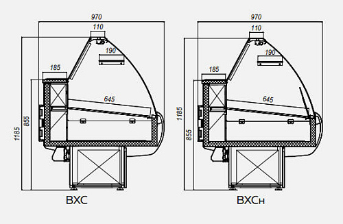 Холодильная витрина МХМ Таир ВХС-1,8 Холодильная витрина МХМ Таир ВХС-1,8