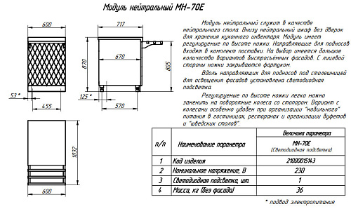 Модуль нейтральный Abat МН-70Е серия Сэйла Модуль нейтральный Abat МН-70Е серия Сэйла