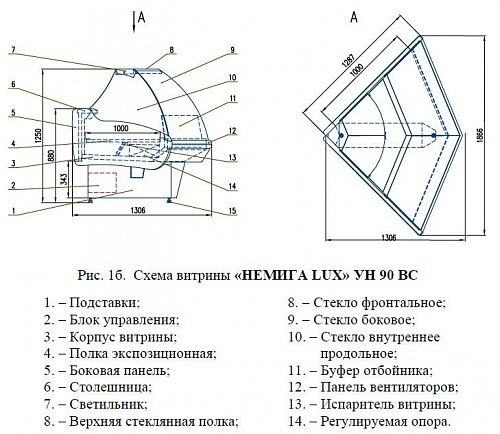 Холодильная витрина Enteco master НЕМИГА LUX УН 90 ВС Self угловая Холодильная витрина Enteco master НЕМИГА LUX УН 90 ВС Self угловая