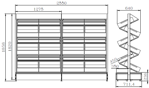 Стеллаж овощной Евромаркет ПанПан ОСО0001 Стеллаж овощной Евромаркет ПанПан ОСО0001