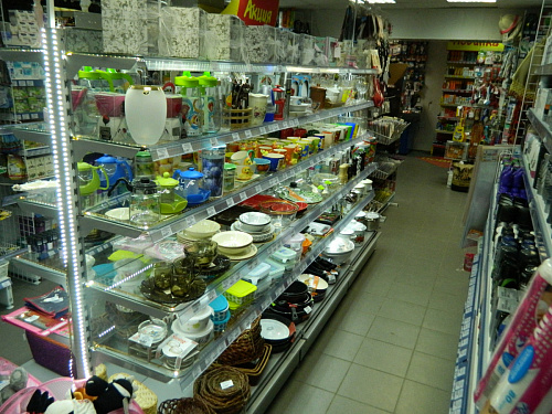 Торговый стеллаж с полками из стекла средний Евромаркет ПС0023 Торговый стеллаж с полками из стекла средний Евромаркет ПС0023