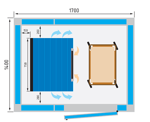 Камера шоковой заморозки Polair ВСF 20.1.T1inox Камера шоковой заморозки Polair ВСF 20.1.T1inox