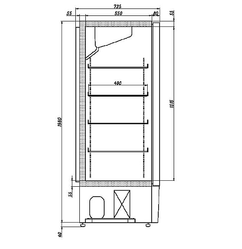 Холодильный шкаф Ариада RAPSODY R1400MS Холодильный шкаф Ариада RAPSODY R1400MS