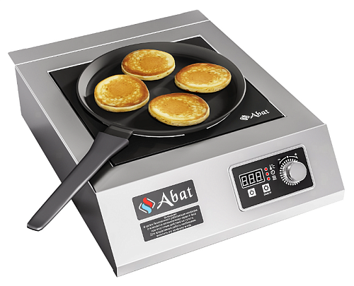 Плита профессиональная индукционная настольная Abat КИП-1Н-3,5 Плита профессиональная индукционная настольная Abat КИП-1Н-3,5
