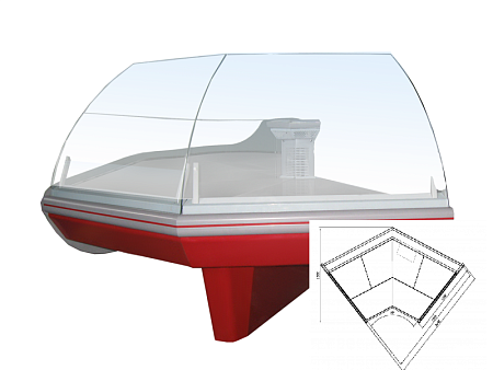 Холодильная витрина Enteco master НЕМИГА EXTRA УВ 90 угловая, низкое стекло Холодильная витрина Enteco master НЕМИГА EXTRA УВ 90 угловая, низкое стекло