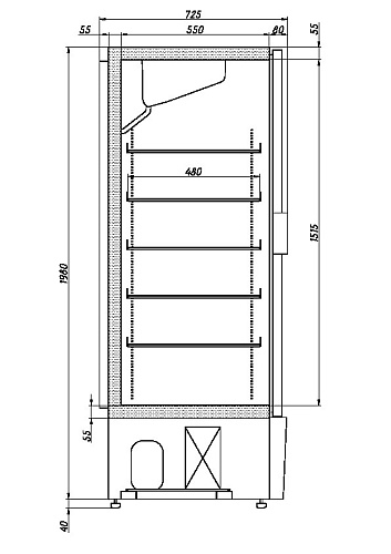 Холодильный шкаф Ариада RAPSODY R700MSW (прозрачная стенка) Холодильный шкаф Ариада RAPSODY R700MSW (прозрачная стенка)