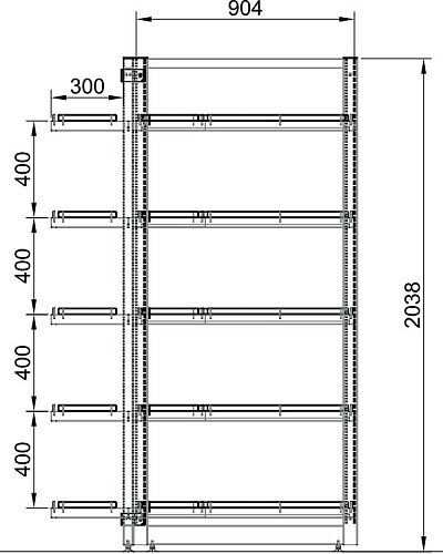 Модуль островной Евромаркет СВ0040 высокий, 2-х секционный Модуль островной Евромаркет СВ0040 высокий, 2-х секционный