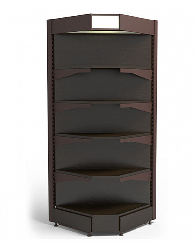 Угловой винный стеллаж Евромаркет СА0094 с полками из ЛДСП Угловой винный стеллаж Евромаркет СА0094 с полками из ЛДСП