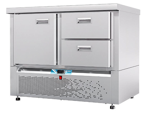 Стол холодильный среднетемпературный Abat СХС-70Н-01 (дверь, ящики 1/2) без борта Стол холодильный среднетемпературный Abat СХС-70Н-01 (дверь, ящики 1/2) без борта