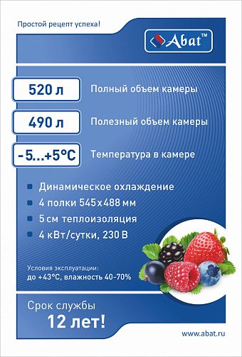Шкаф холодильный универсальный Abat ШХ-0,5 Шкаф холодильный универсальный Abat ШХ-0,5