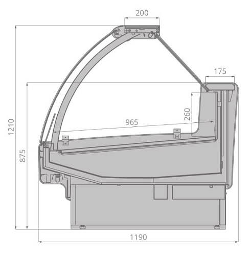 Холодильные витрины Brandford Aurora 125 Холодильные витрины Brandford Aurora 125