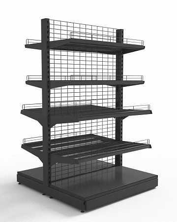 Островной стеллаж Евромаркет СС0050 сетчатый Островной стеллаж Евромаркет СС0050 сетчатый