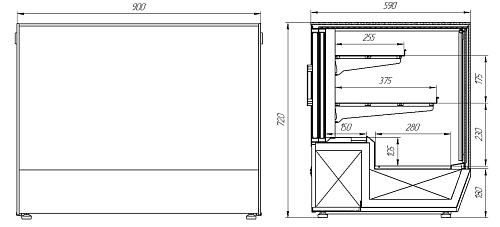 Витрина настольная МХМ Клио ВХСд-1,0 Куб Витрина настольная МХМ Клио ВХСд-1,0 Куб