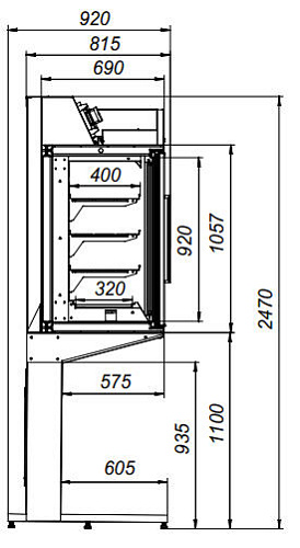 Холодильная витрина МХМ Милан ВХНп-3,75 Холодильная витрина МХМ Милан ВХНп-3,75