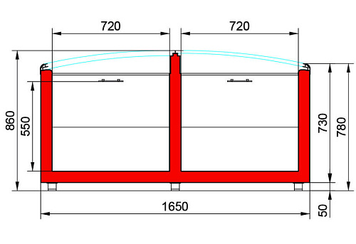 Ларь-бонета Arneg URANO 2 TWIN Ларь-бонета Arneg URANO 2 TWIN