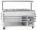Прилавок для холодных закусок Abat ПВВ(Н)-70ПМ-01-НШ, передвижная линия самообслуживания Прилавок для холодных закусок Abat ПВВ(Н)-70ПМ-01-НШ, передвижная линия самообслуживания