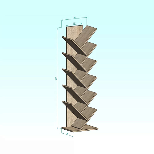 Стеллаж под книги Евромаркет №12 СДК000001 Стеллаж под книги Евромаркет №12 СДК000001
