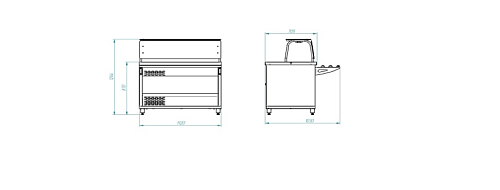 Прилавок-витрина холодильный открытый МХМ ПВХЭ110 серия ШЕФ 1120 Прилавок-витрина холодильный открытый МХМ ПВХЭ110 серия ШЕФ 1120
