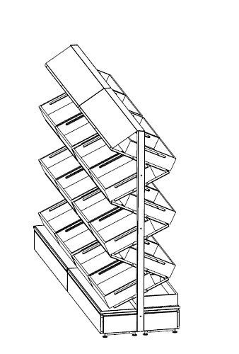 Стеллаж овощной Евромаркет ПанПан ОСО0001 Стеллаж овощной Евромаркет ПанПан ОСО0001