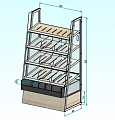 Хлебный стеллаж Евромаркет Delonge 1000 ХС0002 Хлебный стеллаж Евромаркет Delonge 1000 ХС0002