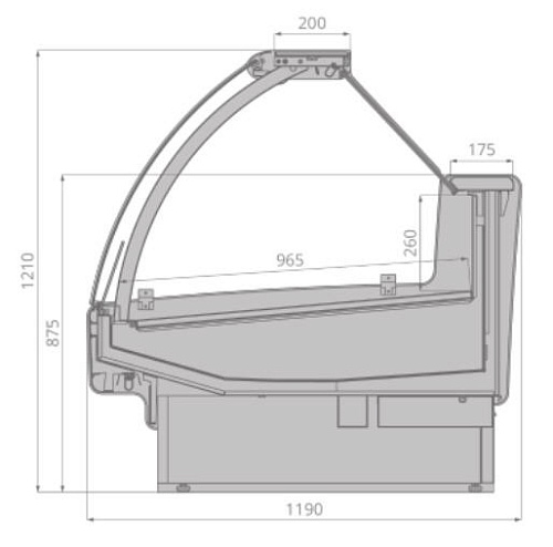 Холодильные витрины Brandford Aurora 125 рыба на льду Холодильные витрины Brandford Aurora 125 рыба на льду
