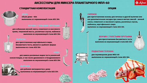 Дежа (чаша) для миксера планетарного Abat МПЛ-60 Дежа (чаша) для миксера планетарного Abat МПЛ-60