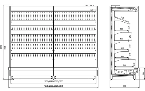 Горка гастрономическая Enteco master НЕМИГА П2 CUBE 2 250 ВС пристенная Горка гастрономическая Enteco master НЕМИГА П2 CUBE 2 250 ВС пристенная