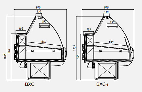 Холодильная витрина МХМ Таир ВХС-1,5 Холодильная витрина МХМ Таир ВХС-1,5