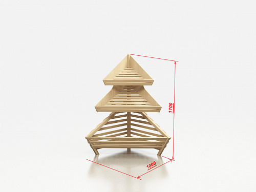 Угловой деревянный стеллаж Евромаркет Б005 для хлеба EM-02.205.000 СБ Угловой деревянный стеллаж Евромаркет Б005 для хлеба EM-02.205.000 СБ