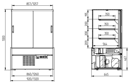 Кондитерская холодильная витрина Enteco master Мерея 125 ВВ-0,34-1,68-1-4В Кондитерская холодильная витрина Enteco master Мерея 125 ВВ-0,34-1,68-1-4В